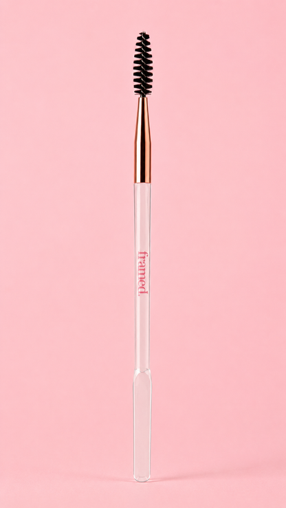 Brow Sculpting Brush | Dual-Ended Spoolie & Spatula Applicator